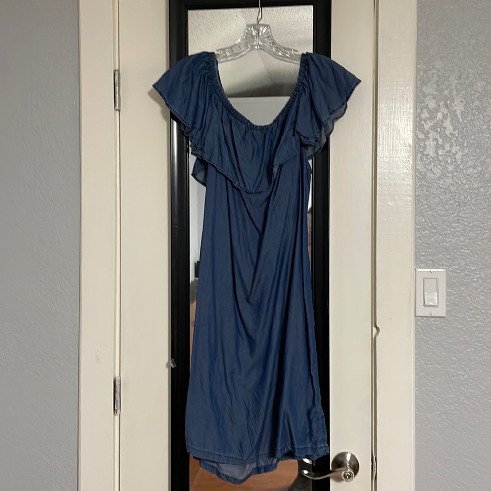 Tommy Bahama chambray off shoulder dress XL